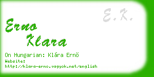 erno klara business card